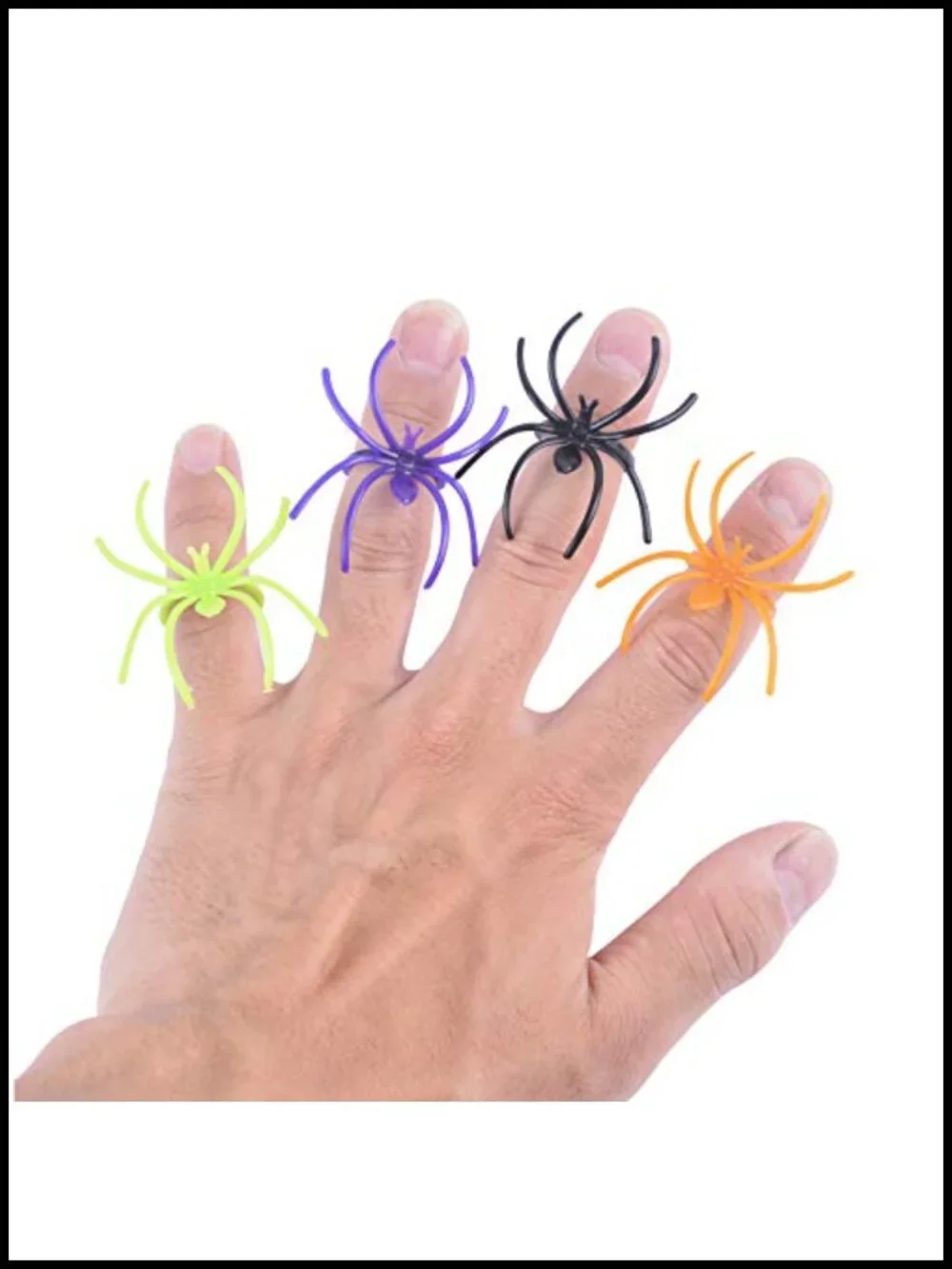 300 Pack Plastic Spider Rings Halloween Party Favors Costume Accessories Bulk